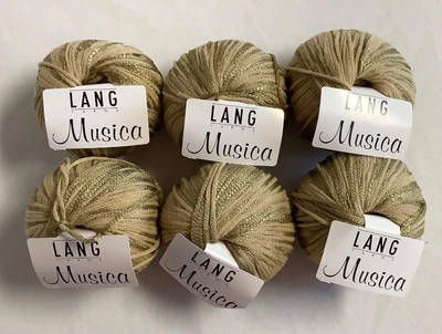 $32 • Buy Lang Yarns MUSICA Beige Cotton/Nylon Skein, 50 G, Lot Of 6