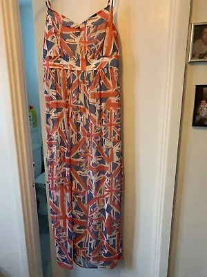 G21 Patriotic Union Jack Maxi Dress Size 14 • £9.99