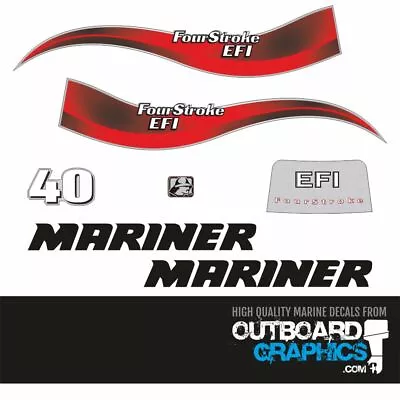 Mariner 40hp  Four Stroke EFI (2008) Outboard Engine Decals/sticker Kit • $47.95