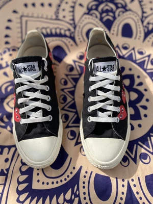 £49.99 • Buy Converse Play Comme Des Garcons Trainers Size Uk 6.5 Us 8.5 EU