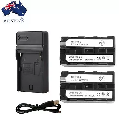 2pcs NP-F750 Battery For Sony/YN360 MVC-CD1000 CHF81 CKF81 4000mAh  AU STOCK • $55.97