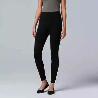 Simply Vera Wang Women's Black High Rise Live In Fleece Lined Leggings - S/M/L/X • $24.99