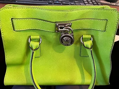 Michael Kors Large Hamilton Saffiano Green Leather Tote • $200