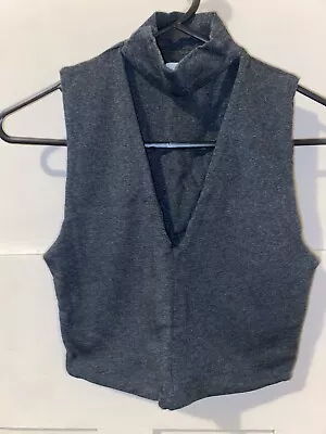 Kookai Grey Cropped Top Sz 2 AU6-8 • $10