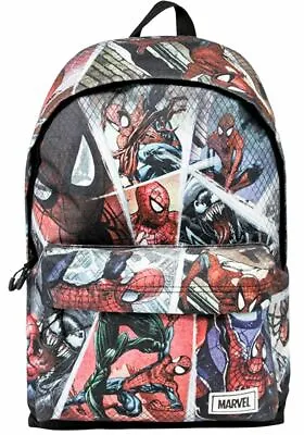 Official Marvel Spiderman Collage Large Premium Backpack Rucksack Bag Bnwt Kar • £44.95