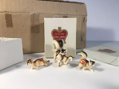 3pc Bone China Miniature Figurines Squirrel Family Set Japan • $14