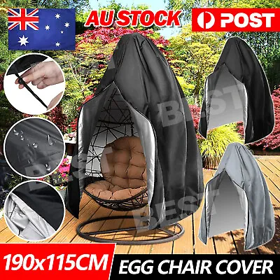 Waterproof Outdoor Hanging Swing Egg Chair Cover Furniture Garden Rattan Rain • $18.85
