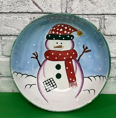 The Vintage Cooks Bazaar Gourmet Collection 11  Ceramic Holiday Snowman Bowl • $18.95