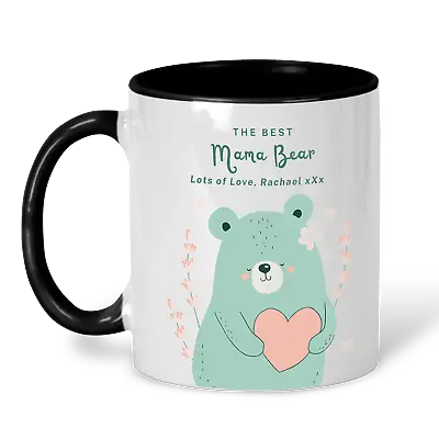 Personalised Mama Bear Mothers Day Mug Step Mum Grandma Nanny Nan Mam Nanny Gift • £6.99