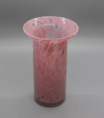 Mdina Pink Glass Vase 5” Signed Stunning Item • £16.99