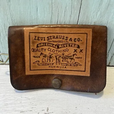 Vintage Leather Levi Strauss Key Wallet • $28