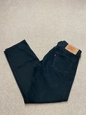 Levi's 501 Black Jeans 34x30 Made In UK Vintage Men's • £29.99