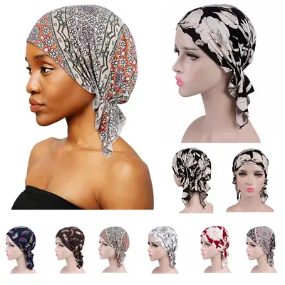 Pre-Tied Turban Hat Headwear Hair Loss Muslim Hijab Cancer Head Scarf Chemo CaDH • £4.75