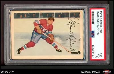 1953 Parkhurst #24 Maurice Richard Canadiens HOF PSA 3 - VG 2D 00 0733 • $1210