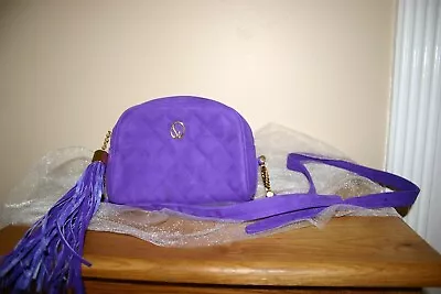 St John Small Purple Handbag With Tassel (made In Italy) • $24.99