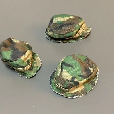 3x 1:6 Scale Camouflaged Boonie Hat For 12'' Gi Joe Ultimate Soldier Accessory  • £5.69
