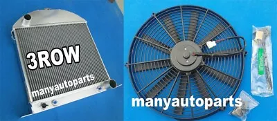 3 Core Aluminum Radiator + Fan For Ford Model A Chopped W/Chevy Engine 1928-1931 • $258