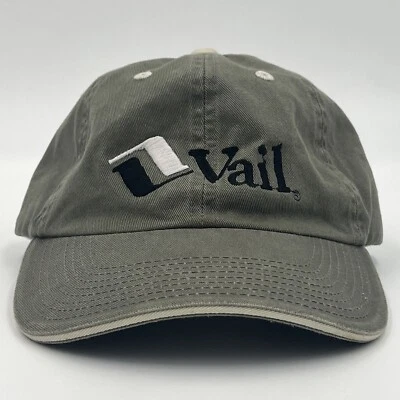 $29.99 • Buy Vail Ski Resort Olive Green Preowned Strapback Adjustable Baseball Cap EUC