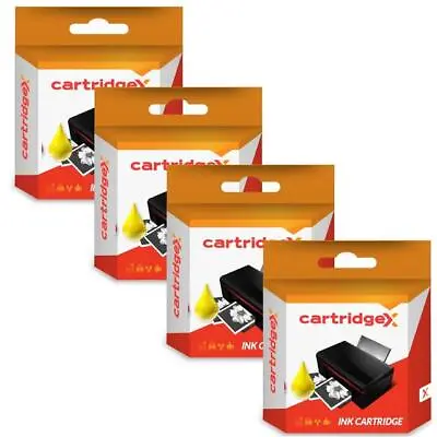 4 Yellow Ink Cartridges For 100XL Lexmark Impact S305 • £15.75