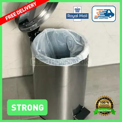£5.95 • Buy 5L 15L 30L Pedal Bin Liners Light Medium Heavy Duty Dustbin Bags FREE DELIVERY