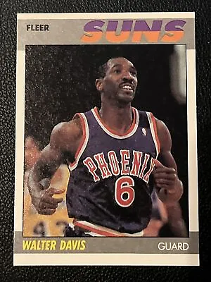 Walter Davis 1987 Phoenix Suns 87-88 Fleer Basketball Nba #26 Of 132 Mint Fresh • $1.02