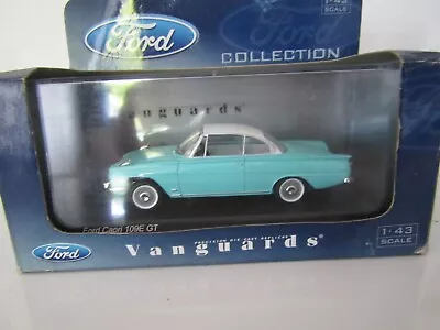 Rare Corgi Vanguards Ford Capri 109e Gt Caribbean Turquoise Va 03400 • £21.95