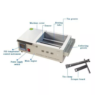 Mini Wave Tin Dip Soldering Machine 1200W Split Pcb Hot Dip Solder Pot • $207.99