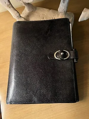 Classic FRANKLIN COVEY | Black Leather 1.25  Rings OPEN Planner/Binder • $54