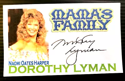  Mama's Family  Dorothy Lyman  Naomi Oates Harper  Autographed 3x5 Index Card • $6.60