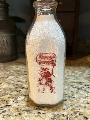 $29.95 • Buy Vintage Hopalong Cassidy Sanders Ohio Quart Milk Bottle