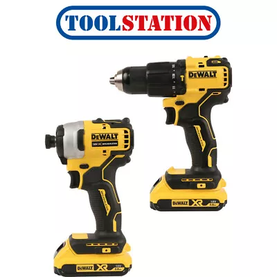 £189.98 • Buy DeWalt DCK2062D2T-GB 18V XR Brushless Compact Combi Drill & Impact Driver Twi...