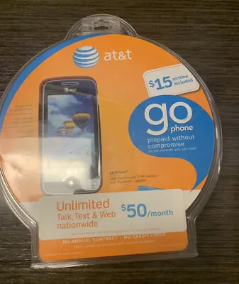 At&t Prepaid Gophone Lg Prime $50 Refill Card • $55