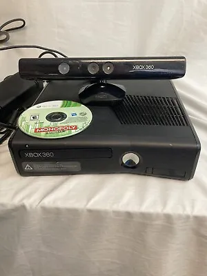 Microsoft Xbox 360 S 250GB HDD Matte Black Console Kinect & Monopoly Streets • $60