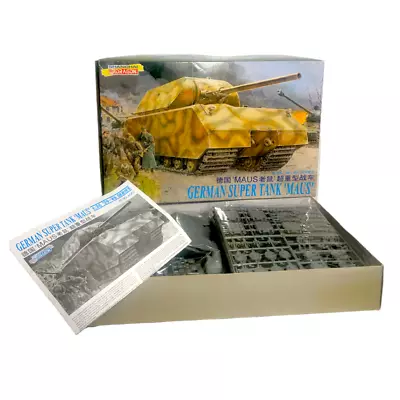 Original 1997 Dragon / Shanghai 6007 German Super Tank Maus 1/35 Scale Model New • $84.95