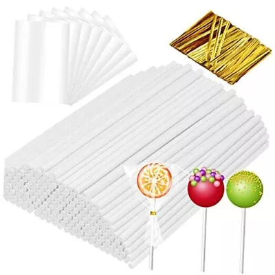  1600 Pcs Cake Pop Sticks And Wrappers Kit Including 400 3.94 X 0.12 Inches • $29.07