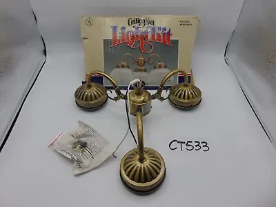 Vintage New NOS Ceiling Fan Light Kit 3 Tier Light Antique Brass • $39.99