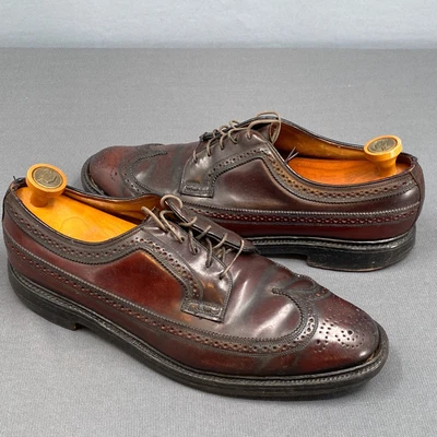 $250 • Buy VTG Florsheim Imperial Kenmoor V-Cleat Shell Cordovan Mens 10.5 Longwing #93605