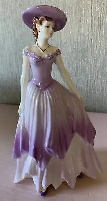 Coalport China Lady Figure  Doll Diana Ladies Of Fashion Lilac Dress Perfect • £39.99