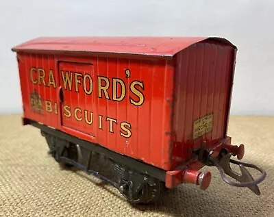 Vintage Toy Hornby Series Clockwork Train Gauge 0 Crawford Biscuits Goods Van • £160