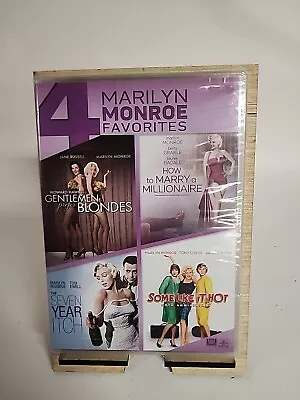 Marilyn Monroe 4 Favorites Gentlemen Prefer Blondes+ 2014 DVD Brand New & Sealed • $22