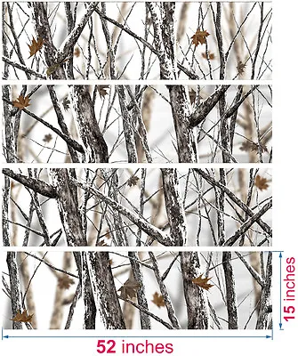 CAMO SNOWSTORM 4 Sheets 15x52 Rocker Panel Graphics Decal Truck Wrap Ute Suv Van • $69