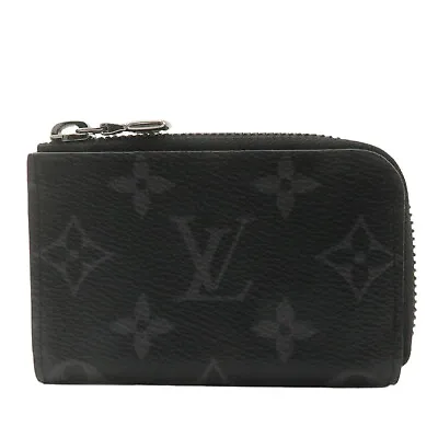 Auth Louis Vuitton Monogram Eclipse Porto Monnaie Jour Gray M63536 Used • $401.40