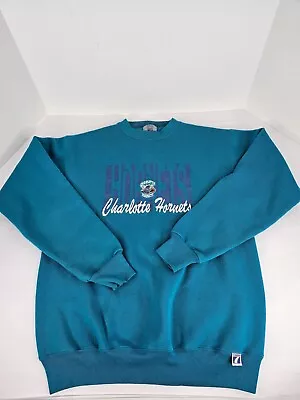 Vintage Charlotte Hornets Crewneck Sweatshirt Adult Med NBA Basketball Logo 7 • $35.99