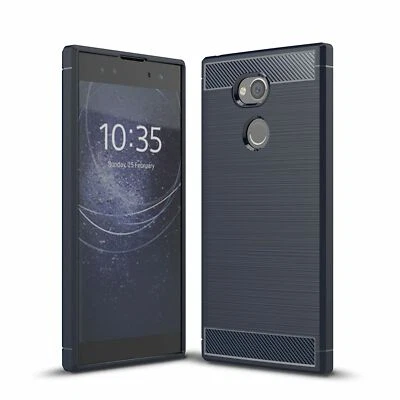$9.86 • Buy Protection Case For Sony Xperia XA2 Ultra Case Cover Bumper Carbon Look Blue
