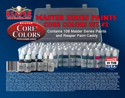 NEW Reaper Master Series Paint Set 09957 9117-9321 108 Core Colors Set #2 Sealed • $181.49