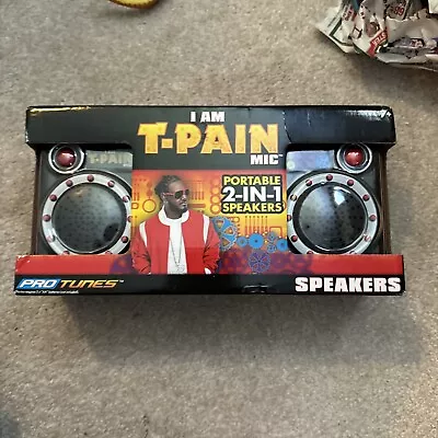 T-Pain Microphone Speakers Portable I Am Mic PRO TUNES Speakers RARE HTF New • $24