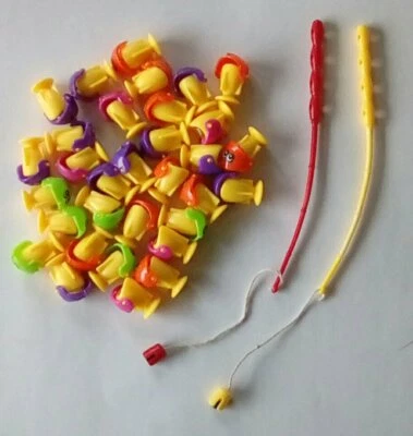 £4.95 • Buy Magnetic Fish And Fishing Rods Educational Coordination Counting Colours
