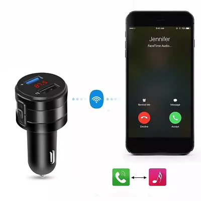 Wireless Bluetooth Car FM Transmitters Music Player AUX Radio USB Charging Port • $7.87