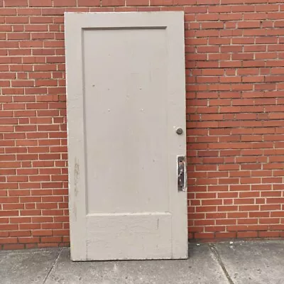 Solid Wood Single Panel 7'+ Commercial Door Original Working Latch Yale Lock • $350