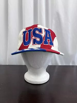 Vintage The Game Team USA Olympics Snapback Hat Big Logo United States Flag • $49.99